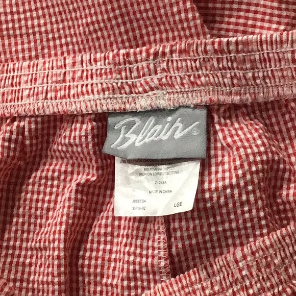 Vintage Blair Red/White Checkered Crop Pants - Picture 4 of 5